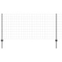 Reja con postes Gris 1 x 25 m Acero