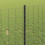 Reja con postes Gris 1 x 25 m Acero