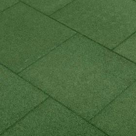 Rubber tiles fall protection 24 units green 50x50x3 cm by vidaXL, Floors and carpets - Ref: Foro24-3053182, Price: 408,15 €, ...