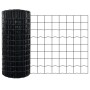 Reja con postes Gris 0.4 x 25 m Acero