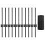 Reja con postes Gris 0.4 x 25 m Acero