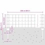 Reja con postes Gris 0.4 x 25 m Acero