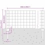Reja con postes Gris 0.6 x 25 m Acero
