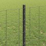 Reja con postes Gris 0.8 x 25 m Acero