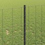 Reja con postes Gris 1 x 25 m Acero