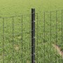 Reja con postes Gris 0.4 x 50 m Acero