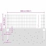 Reja con postes Gris 0.4 x 50 m Acero