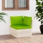 Corner sofa made of garden pallets with impregnated fir cushions by vidaXL, Modular outdoor sofas - Ref: Foro24-3063359, Pric...