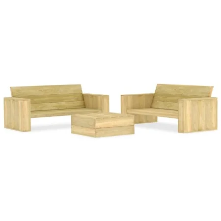 Gartenmöbel-Set 3-teilig aus imprägniertem Kiefernholz von vidaXL, Gartensets - Ref: Foro24-3053199, Preis: 586,12 €, Rabatt: %