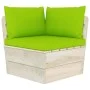 Corner sofa made of garden pallets with impregnated fir cushions by vidaXL, Modular outdoor sofas - Ref: Foro24-3063359, Pric...