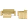 Gartenmöbel-Set 3-teilig aus imprägniertem Kiefernholz von vidaXL, Gartensets - Ref: Foro24-3053199, Preis: 586,12 €, Rabatt: %