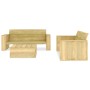 Gartenmöbel-Set 3-teilig aus imprägniertem Kiefernholz von vidaXL, Gartensets - Ref: Foro24-3053199, Preis: 606,46 €, Rabatt: %