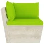 Corner sofa made of garden pallets with impregnated fir cushions by vidaXL, Modular outdoor sofas - Ref: Foro24-3063359, Pric...