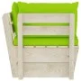 Corner sofa made of garden pallets with impregnated fir cushions by vidaXL, Modular outdoor sofas - Ref: Foro24-3063359, Pric...