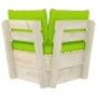 Corner sofa made of garden pallets with impregnated fir cushions by vidaXL, Modular outdoor sofas - Ref: Foro24-3063359, Pric...