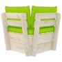 Ecksofa aus Gartenpaletten mit imprägnierten Tannenkissen von vidaXL, Modulare Sofas für den Außenbereich - Ref: Foro24-30633...