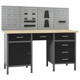 Banco de trabajo con cuatro paneles de pared de vidaXL, Mesas de trabajo - Ref: Foro24-3053429, Precio: 497,81 €, Descuento: %