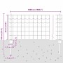 Reja con postes Gris 0.6 x 50 m Acero
