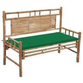 Garden bench with bamboo cushion 120 cm by vidaXL, garden benches - Ref: Foro24-3063881, Price: 128,24 €, Discount: %
