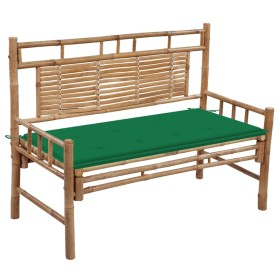 Gartenbank mit Bambuskissen 120 cm von vidaXL, Gartenbänke - Ref: Foro24-3063881, Preis: 149,33 €, Rabatt: %