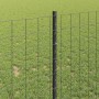 Reja con postes Gris 1 x 10 m Acero