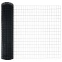 Reja con postes Gris 1.4 x 10 m Acero