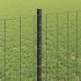 Reja con postes Gris 0.8 x 25 m Acero