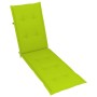 Garden lounger with footrest and cushion in solid acacia wood by vidaXL, Loungers - Ref: Foro24-3064025, Price: 139,86 €, Dis...