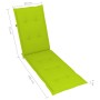 Garden lounger with footrest and cushion in solid acacia wood by vidaXL, Loungers - Ref: Foro24-3064025, Price: 139,86 €, Dis...