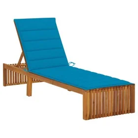 Lounger with solid acacia wood cushion by vidaXL, Loungers - Ref: Foro24-3064153, Price: 231,22 €, Discount: %