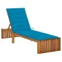 Lounger with solid acacia wood cushion by vidaXL, Loungers - Ref: Foro24-3064153, Price: 231,22 €, Discount: %