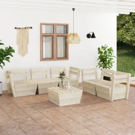 Garden pallet furniture 6 pcs impregnated fir wood by vidaXL, Garden sets - Ref: Foro24-3063719, Price: 374,23 €, Discount: %