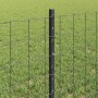 Reja con postes Gris 0.6 x 50 m Acero