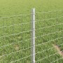 Reja con postes Plateado 0.4 x 10 m Acero