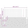 Reja con postes Plateado 0.4 x 10 m Acero