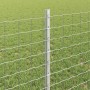 Reja con postes Plateado 0.8 x 10 m Acero