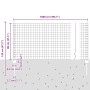 Reja con postes Plateado 0.8 x 10 m Acero