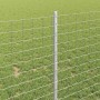 Reja con postes Plateado 1 x 10 m Acero