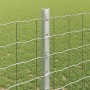 Reja con postes Plateado 1.2 x 10 m Acero