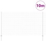 Reja con postes Plateado 1.4 x 10 m Acero