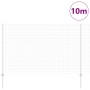 Reja con postes Plateado 1.6 x 10 m Acero