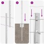 Reja con postes Plateado 1.6 x 10 m Acero