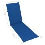 Garden lounger with footrest and cushion in solid acacia wood by vidaXL, Loungers - Ref: Foro24-3064024, Price: 141,90 €, Dis...