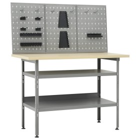Banco de trabajo con tres paneles de pared de vidaXL, Mesas de trabajo - Ref: Foro24-3053426, Precio: 205,58 €, Descuento: %