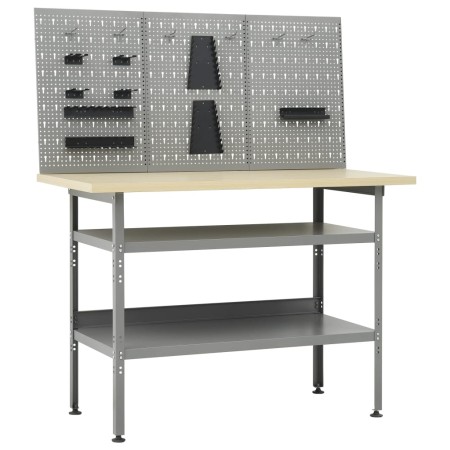 Workbench with three wall panels by vidaXL, Work tables - Ref: Foro24-3053426, Price: 206,35 €, Discount: %