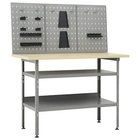 Workbench with three wall panels by vidaXL, Work tables - Ref: Foro24-3053426, Price: 190,26 €, Discount: %