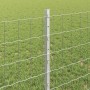 Reja con postes Plateado 0.8 x 10 m Acero