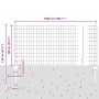 Reja con postes Plateado 0.8 x 10 m Acero