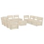 Muebles de palets para jardín 9 pzas madera de abeto impregnada by vidaXL, Garden sets - Ref: Foro24-3063730, Price: 495,62 €...