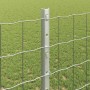 Reja con postes Plateado 1.2 x 10 m Acero